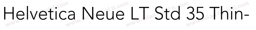 Helvetica Neue LT Std 35 Thin字体转换